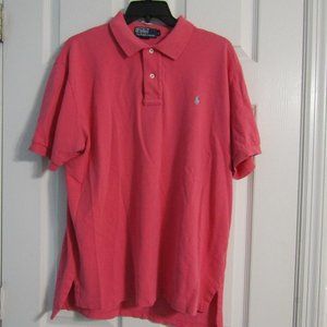 Polo Ralph Lauren Pink Pony Short Sleeve Cotton Classic Fit Shirt Mens Large
